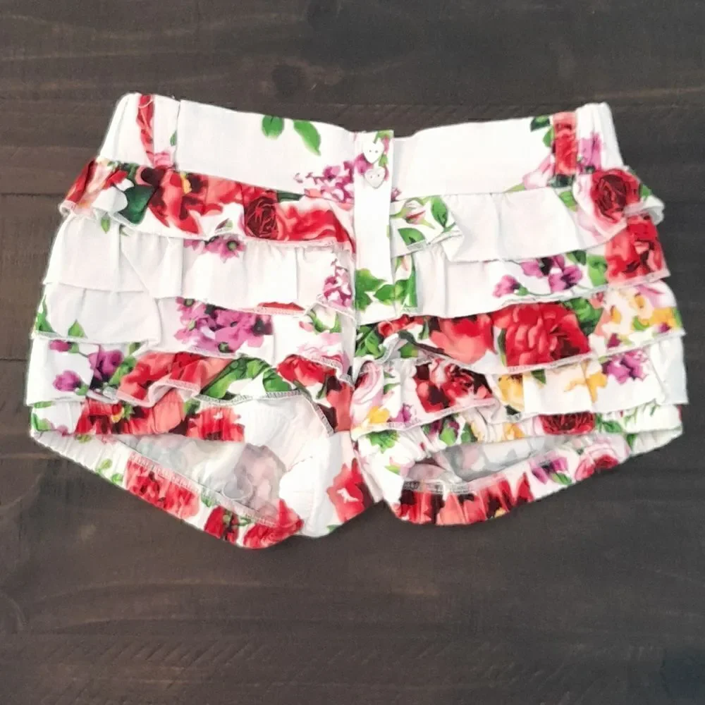 Si te vieras size 4 little girls ruffle shorts elastic waist